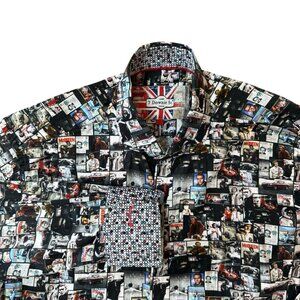 7 Downie St Steve McQueen Graphic Dress Shirt